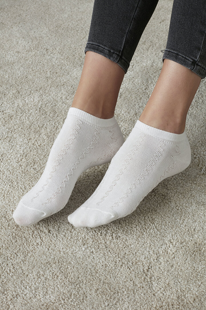 Burgu 3lü Patik Çorap - 1