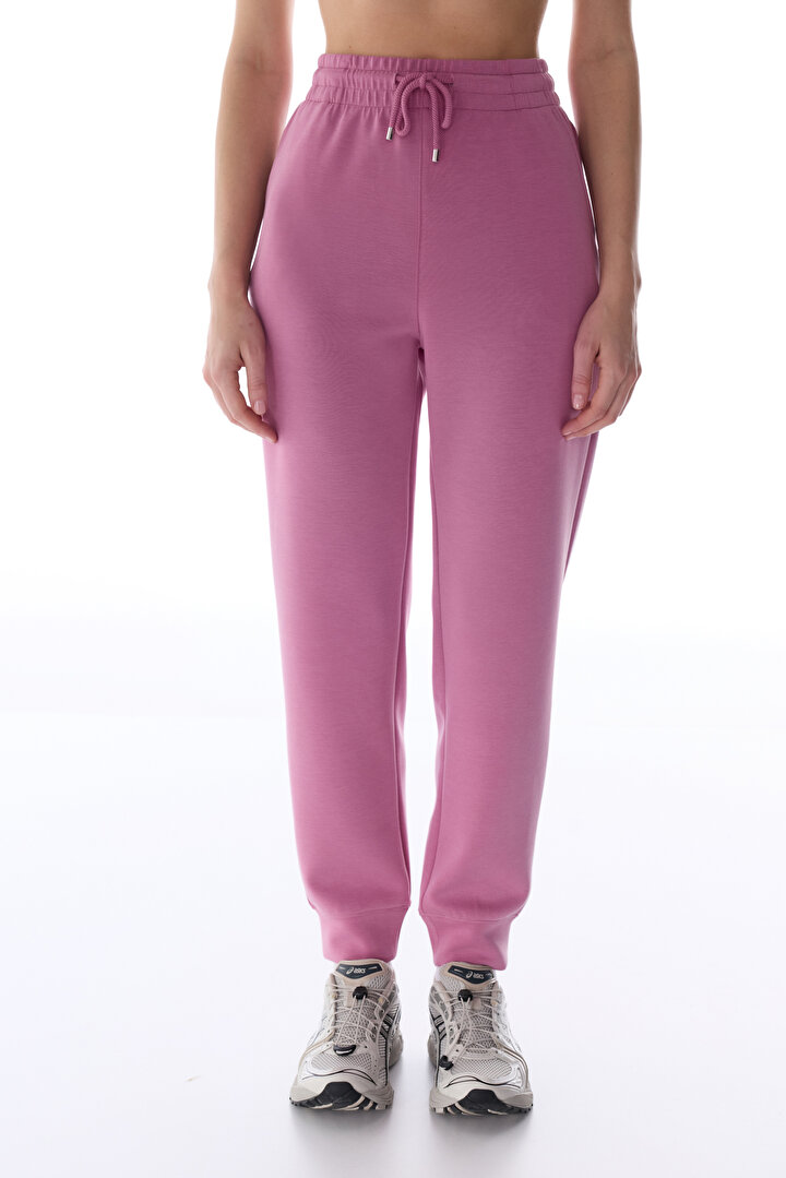 Rose Pink Modal Cuff Jogger Pants - 1