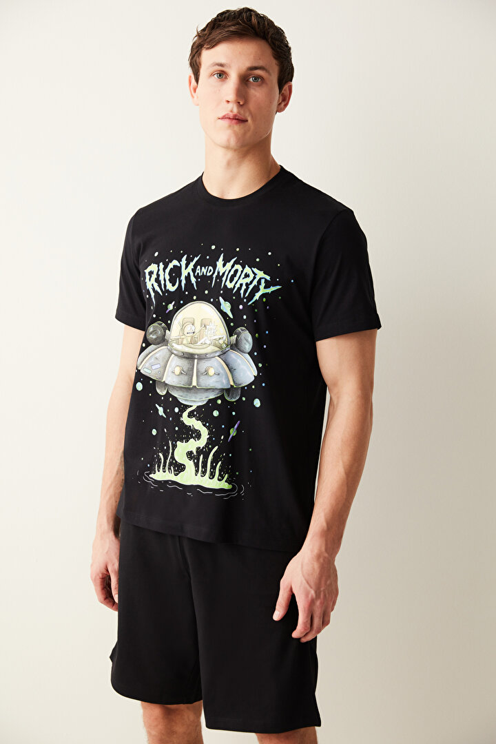 Rick And Morty Tshirt Shorts PJ Set - 1