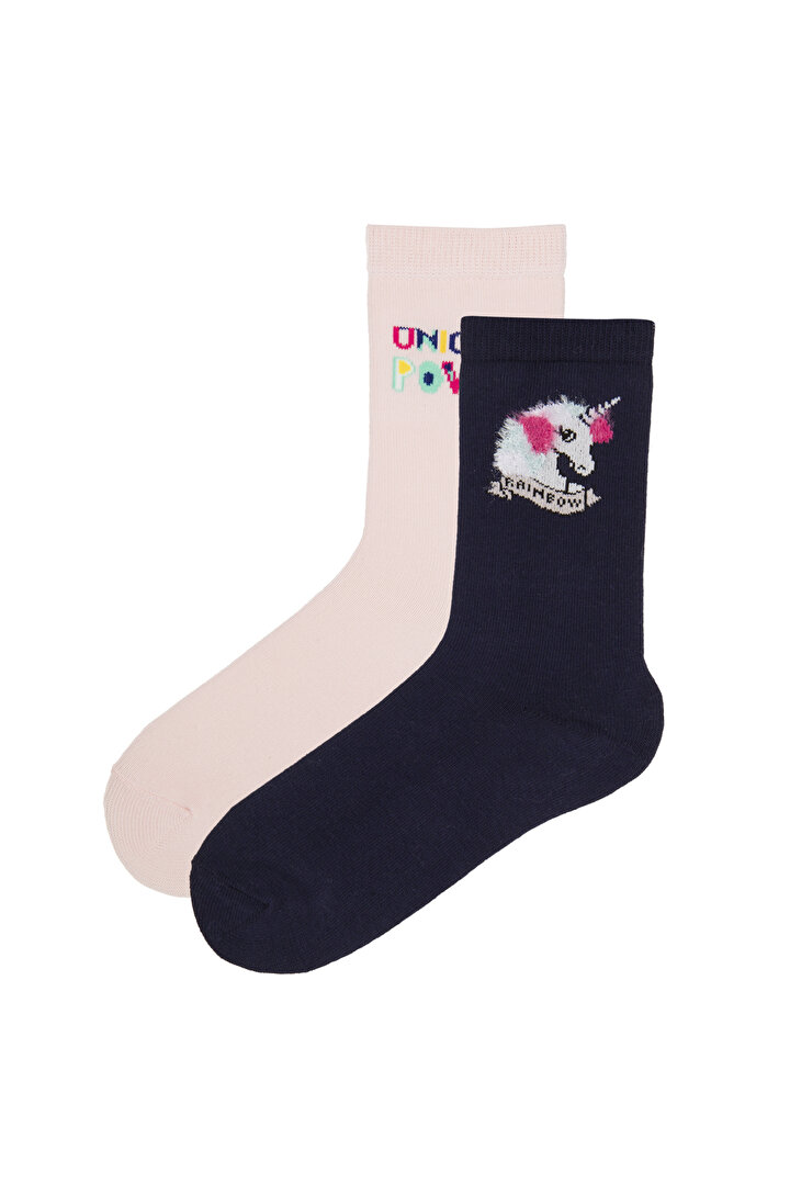 Kız Çocuk Unicorn 2Lİ Soket Çorap - 1