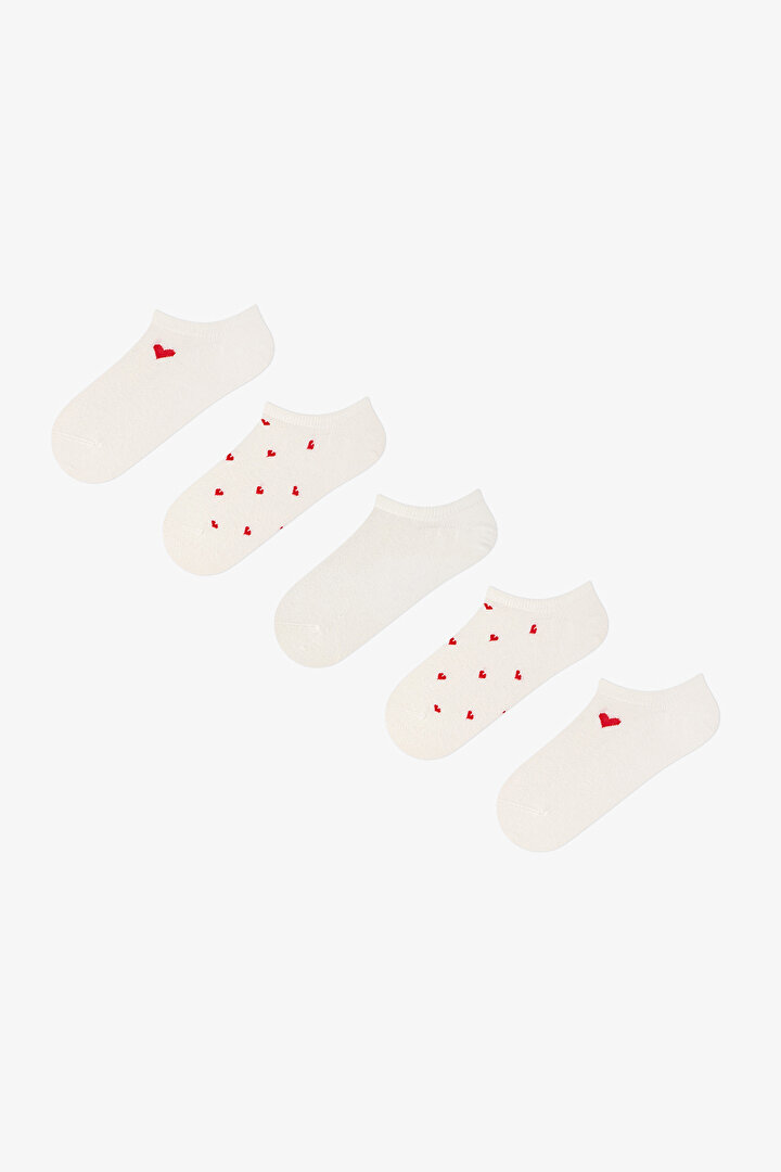 Red Heart 5-Pack Sneaker Socks - 1