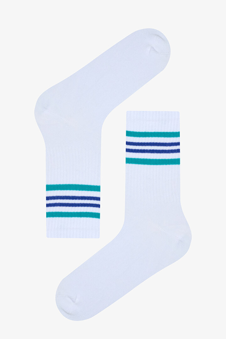 Man Triple Line 2in1 Multi Colour Socket Socks - 2