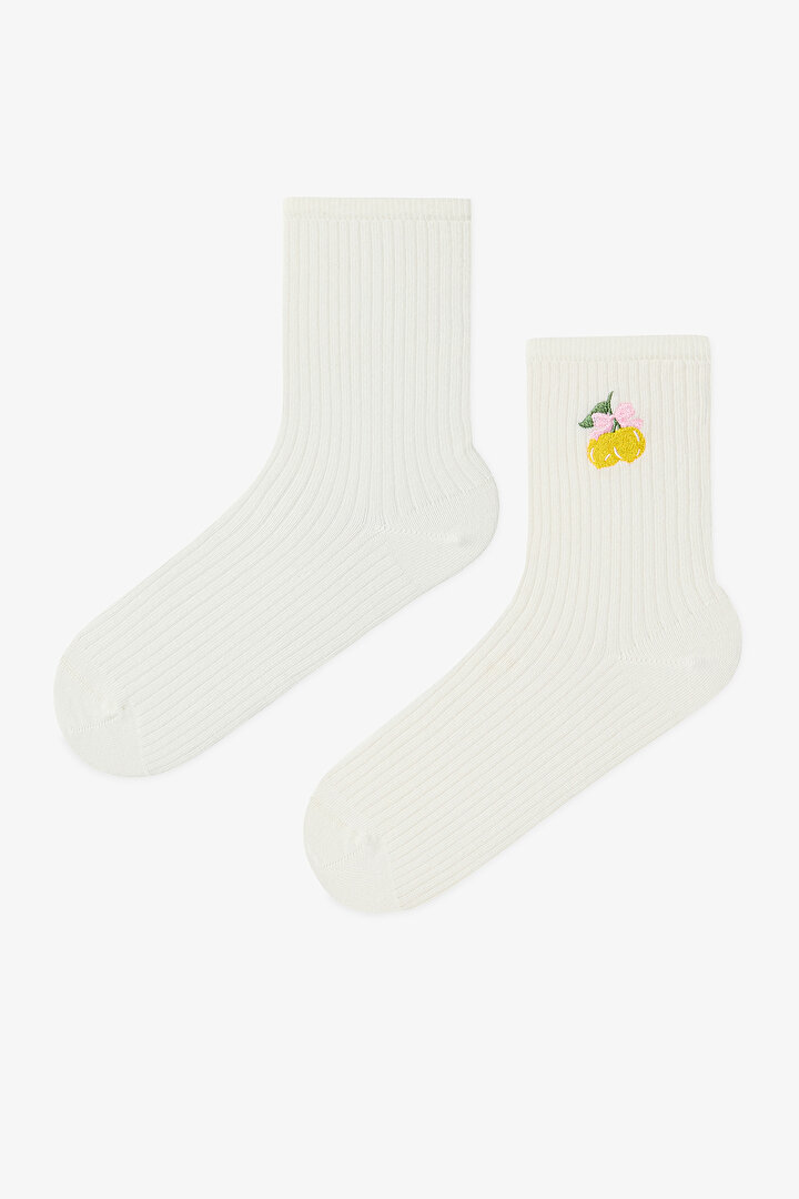 Bowtie Lemon 2'li Soket Çorap - 1