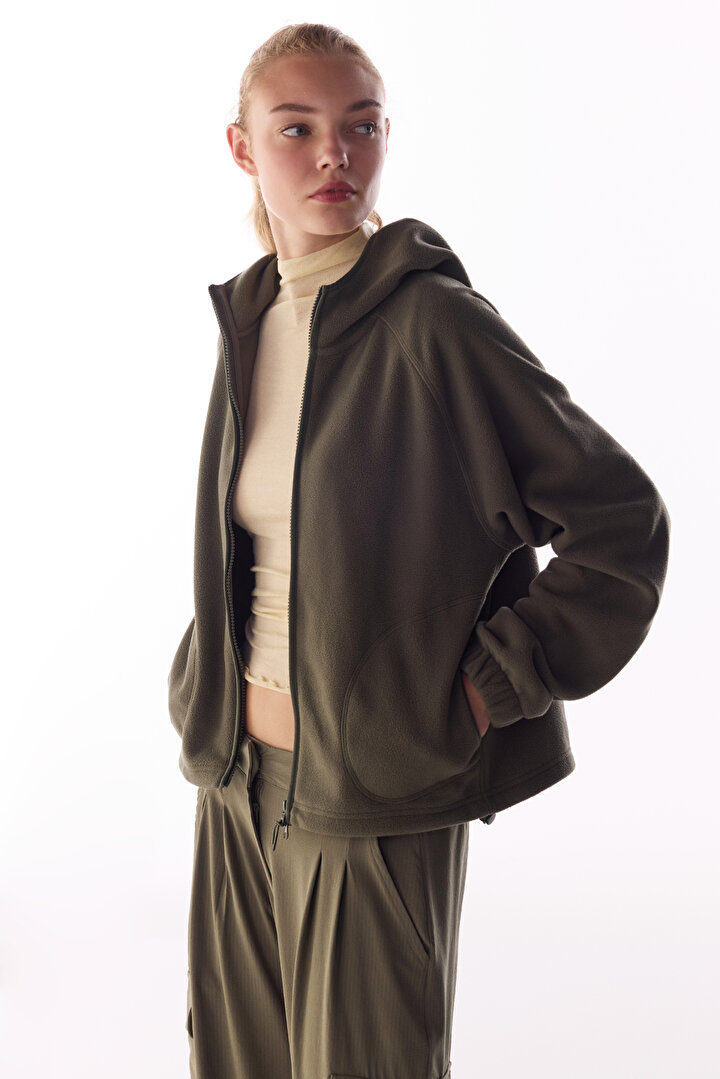 Haki Active Polar Uzun Kollu Ceket - 2