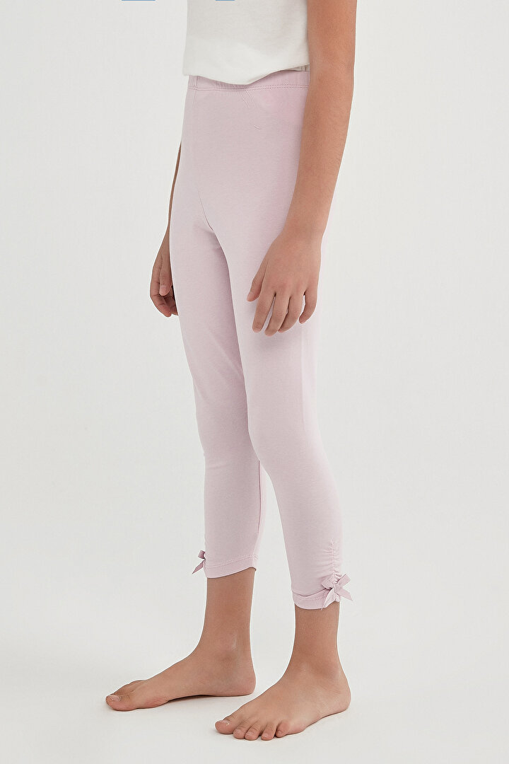 Kız Çocuk Basic Crop Tayt - 2