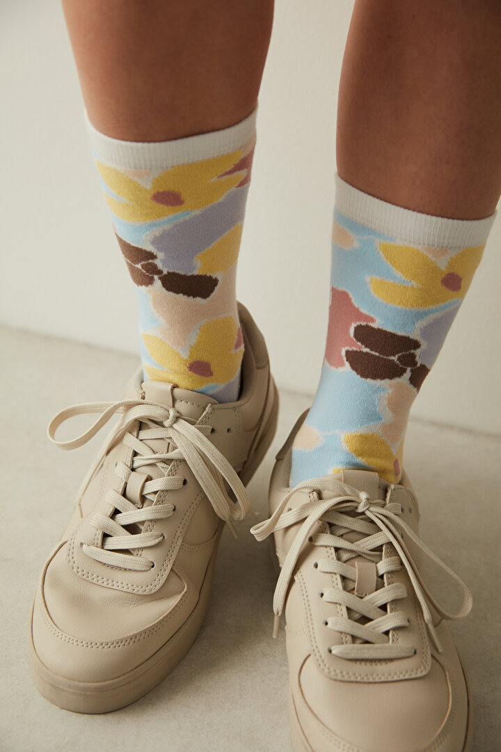 Colorful Cloudy Socket Socks - 1