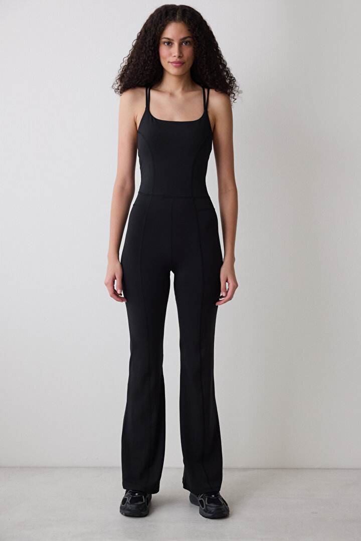 Multi Strap Black Jumpsuit - 2