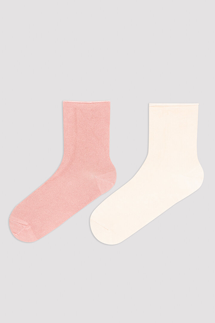 Pembe Modal Meter 2li Soket Çorap - 1