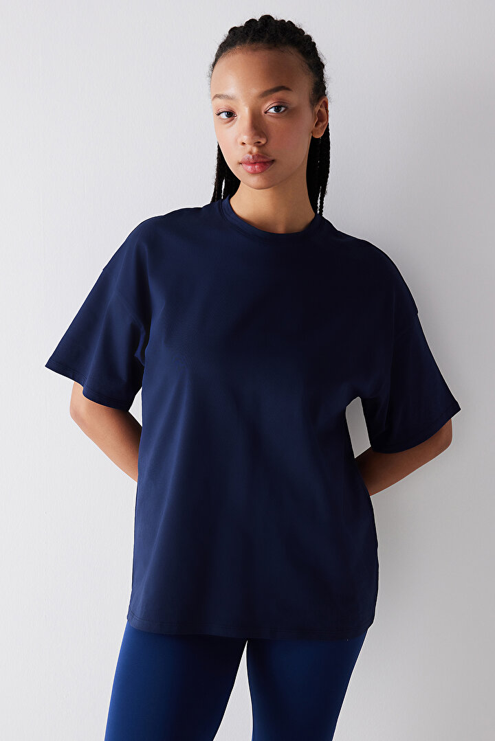 Oversize Navy Blue Tshirt - 1