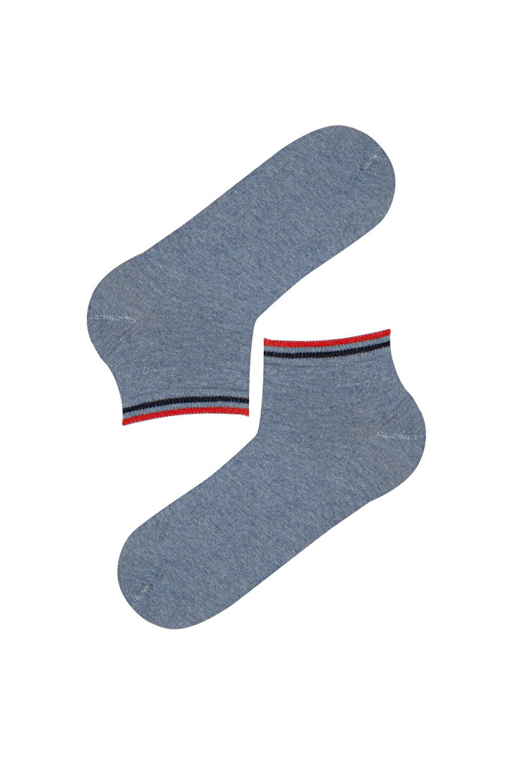 Erkek Stripe 4lü Patik Çorap - 2