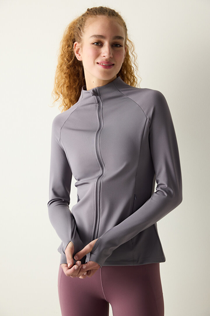 High Neck Running Jacket - 1