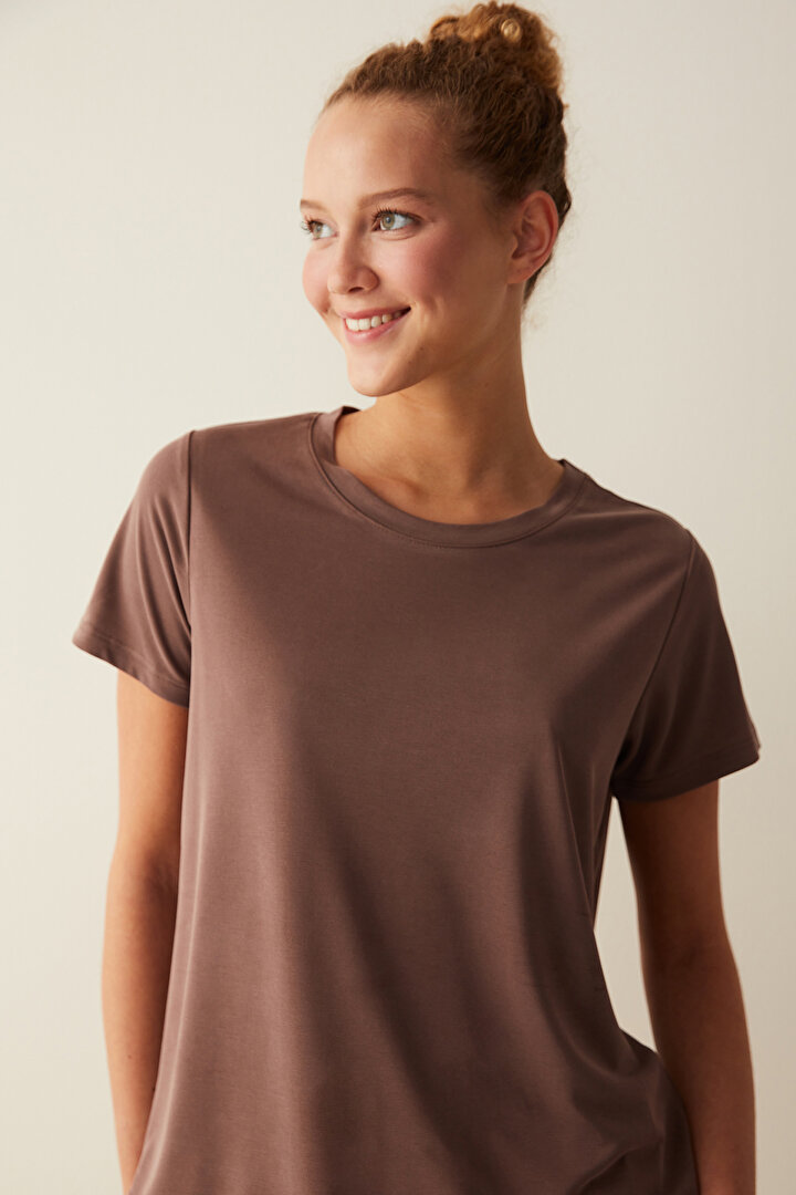 Modal Brown T-shirt - 1