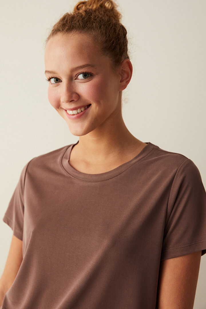 Modal Brown T-shirt - 2