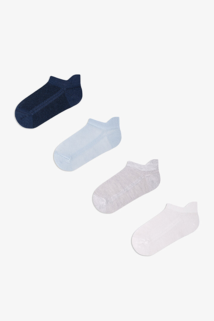 Renkli Erkek Çocuk Serenity 4 'lü Tab Patik Çorap - 1