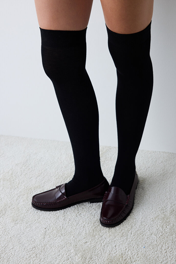 S Black Classic Knee High Socks - 1