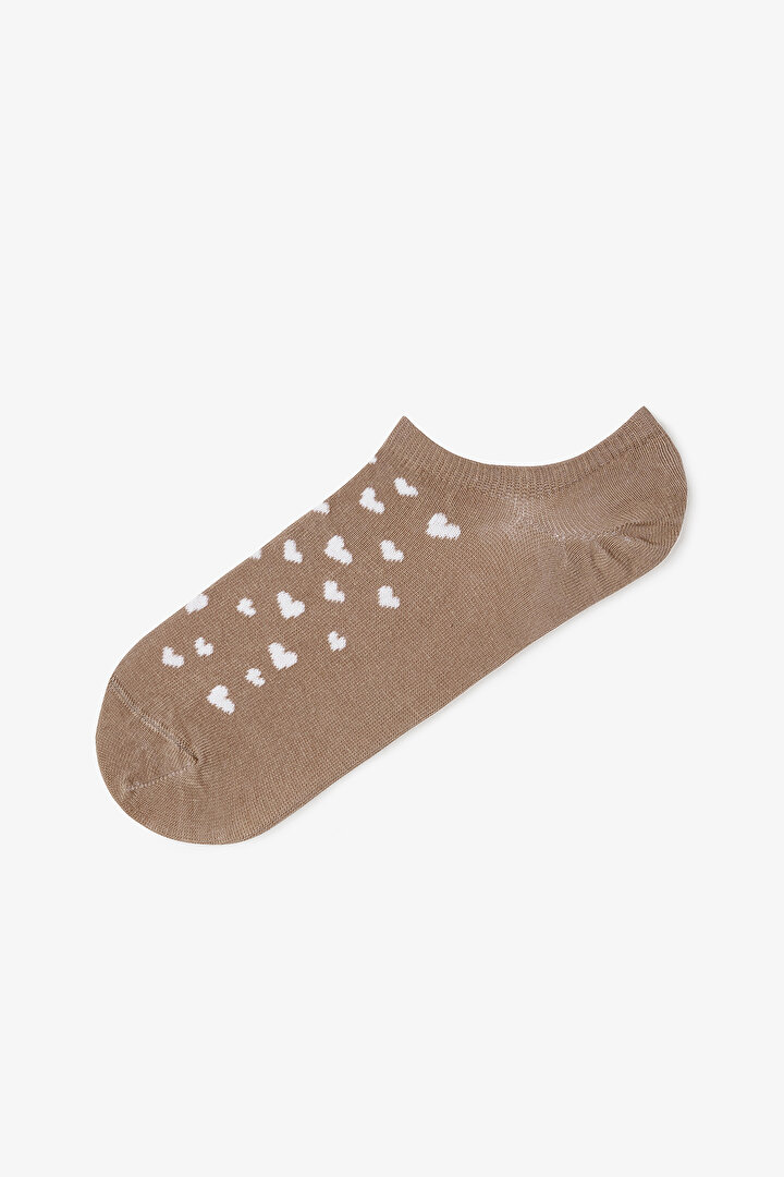 3 Çift Pamuklu Kedi Desenli Sneaker Çorap - 2