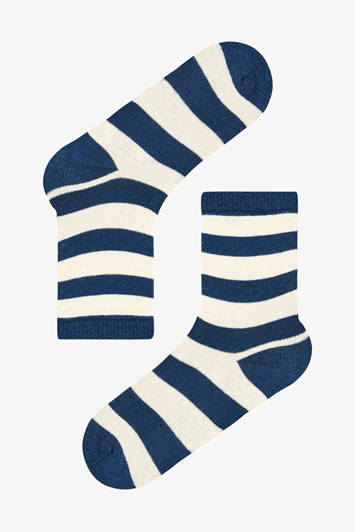 Çok Renkli Erkek Çocuk Bold Stripes 4lü Soket Çorap - 2