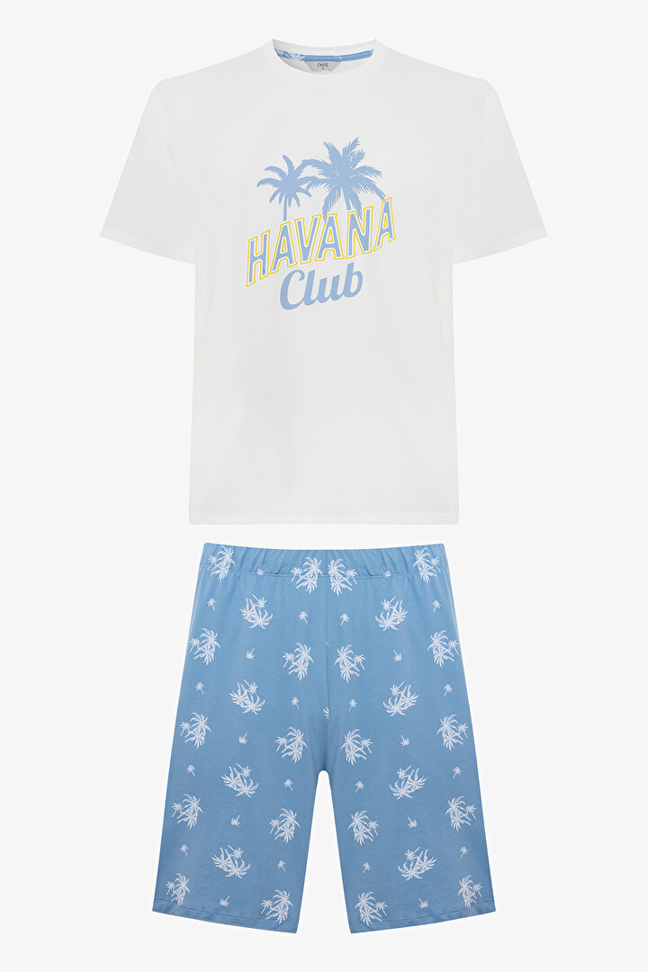 Havana Çok Renkli Şortlu Pijama Takımı - 1