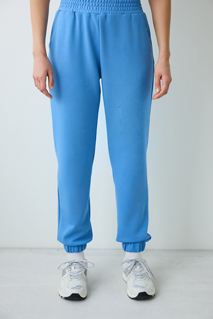 Silky Feel Blue Jogger - 1