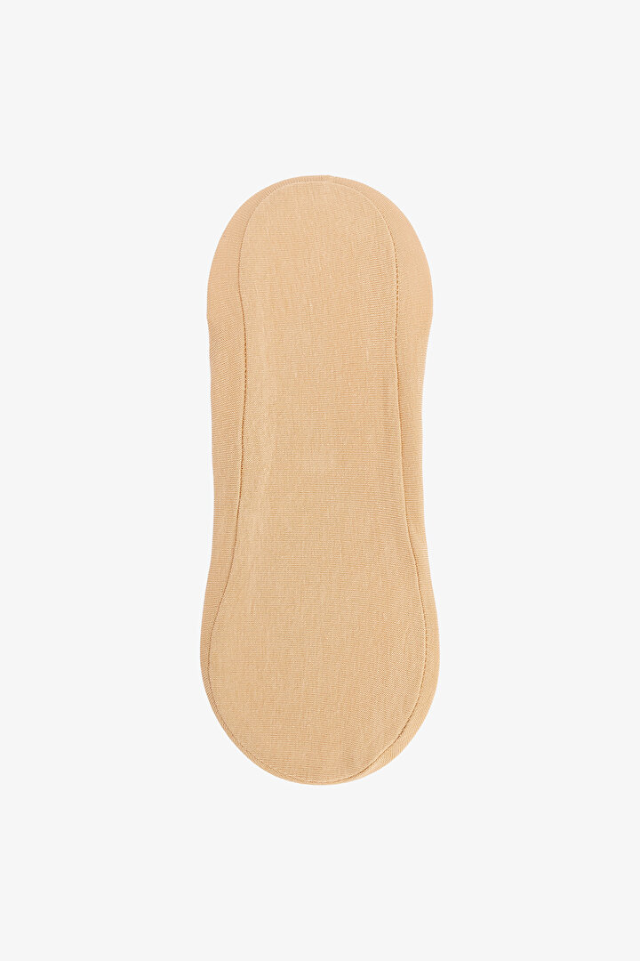 Beige Lazer Kesim Penye Suba Socks - 2