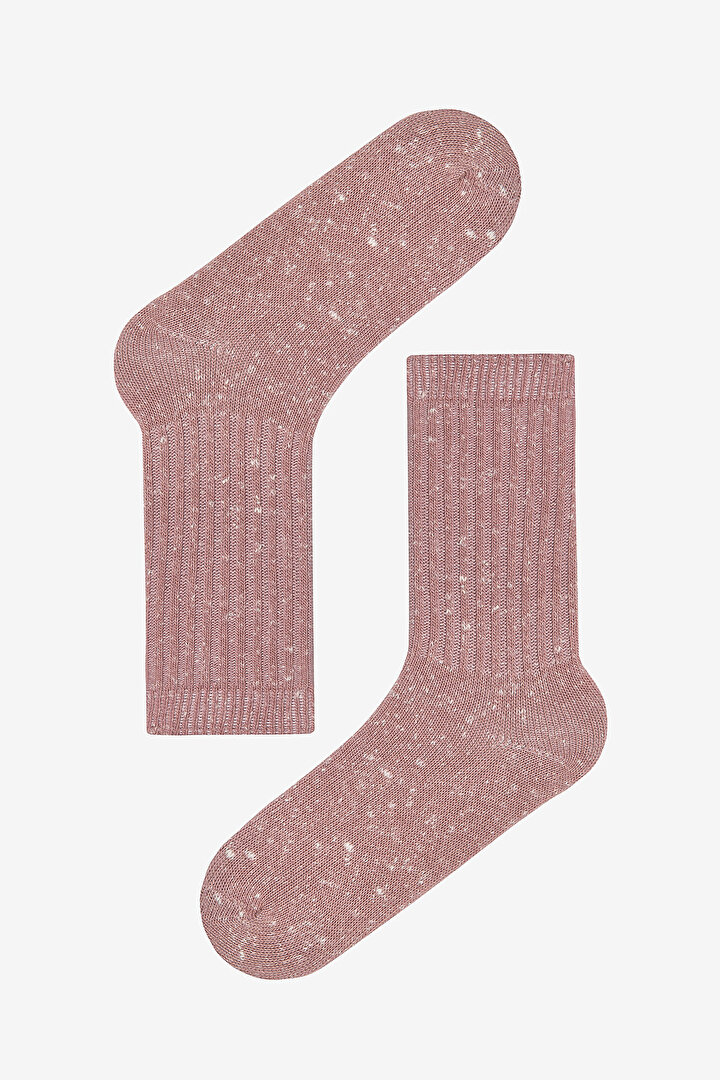 Deep Light Pink Socket Socks - 1