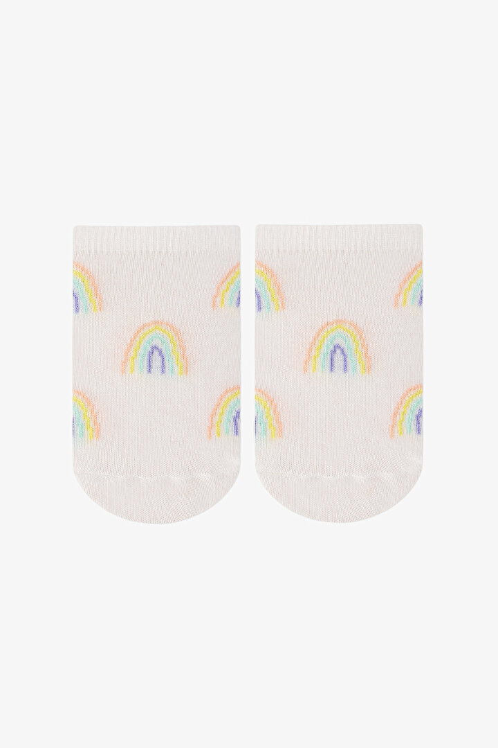 Renkli Kız Çocuk Sunny Rainbow 4 'lü Patik Çorap - 2