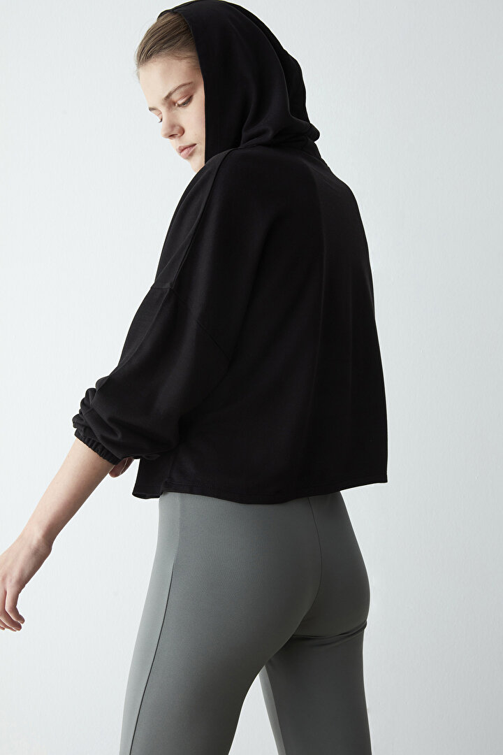 Black Hot Tech Hooded Sweatshirt - 4