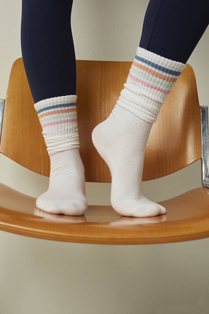 Cool Lila Line 2In1 Socks - 1