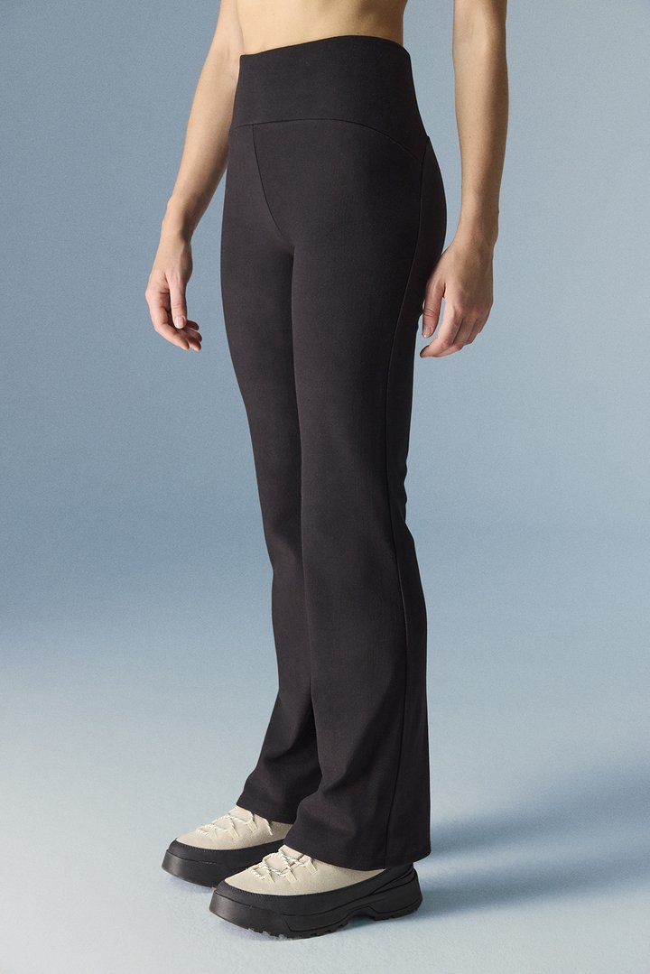 Black Warm Flare Leggings - 1