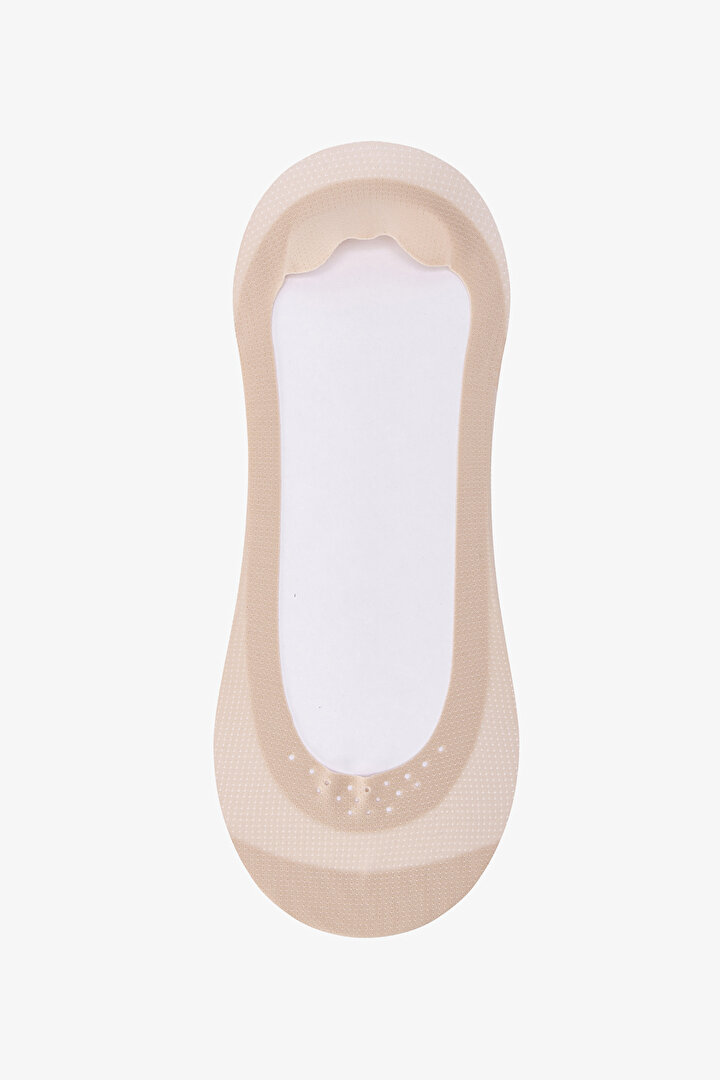 Lazer Kesim Kaydırmaz Topuk Babet Çorap - 2