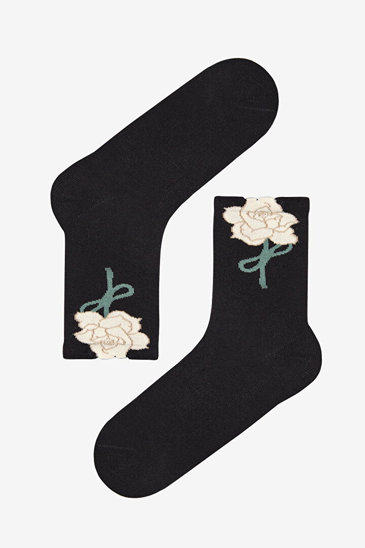 Roses Black Socket Socks - 1