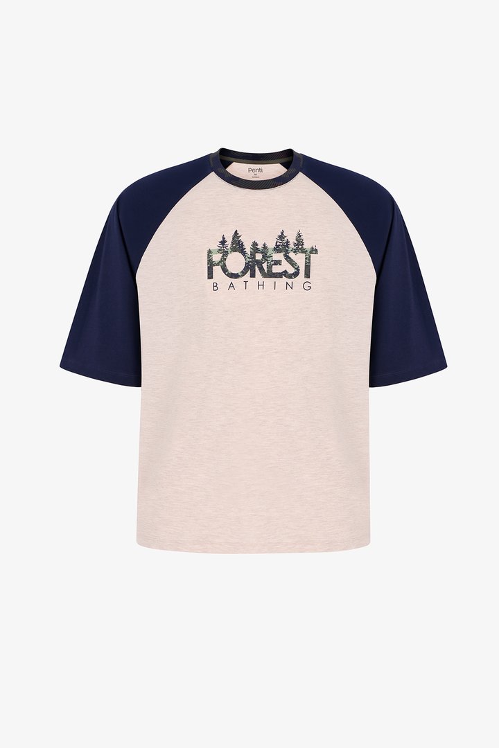 Erkek Hidden Woods Kamuflaj Desenli Oversize Pantolon Kısa Kollu Pijama Takımı - 2