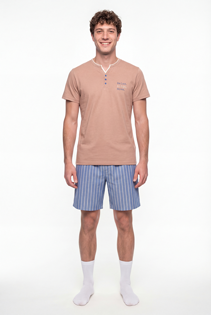 Man Colorful Desert Sand Pajama Set - 2