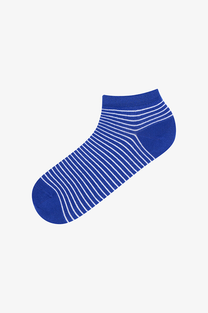 Erkek Stripe 5li Çok Renkli Patik Çorap - 2