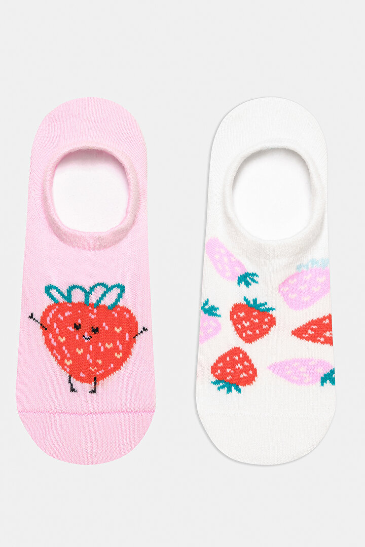 Girls Strawberry 2in1 Suba Socks - 1