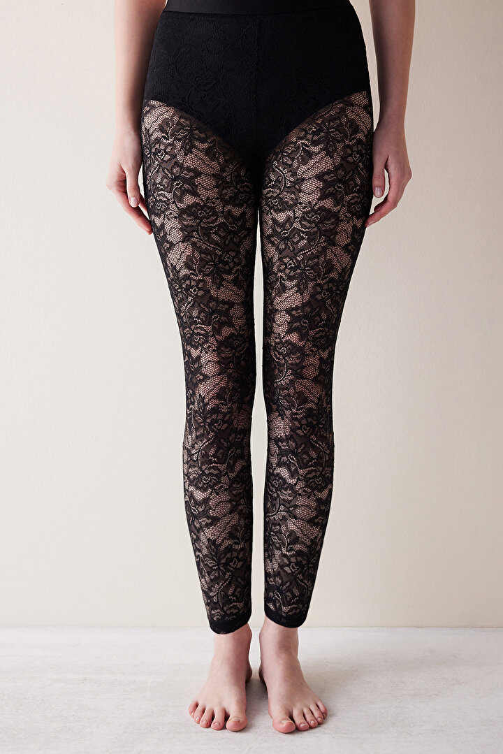 Black Lace Legging, Leggings & Hosiery