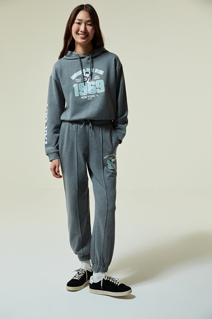 Baskı Detaylı Jogger Pantolon - 2