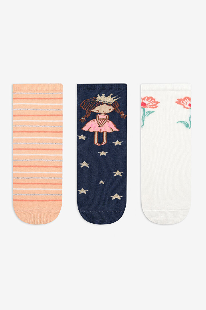 Girls Fairy 3in1 Multi Colour Socket Socks - 1