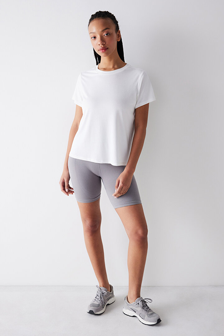 Modal Off White Tshirt - 2