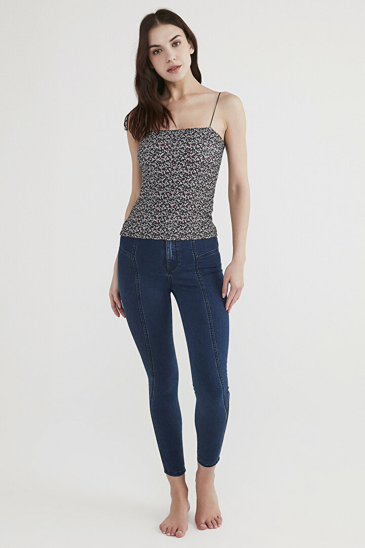 Yüksek Bel Stretchy Tayt - 4