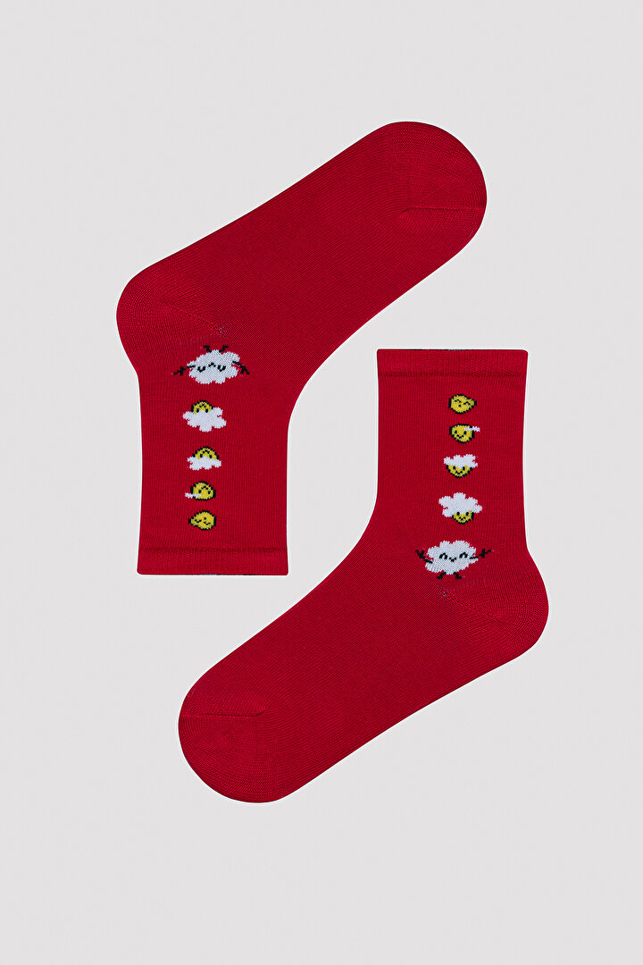 Erkek Çocuk Popcorn Çok Renkli 3lü Soket Çorap - 3