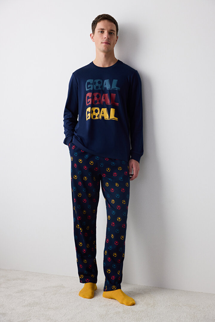 Goal Multi Colour Pant PJ Set - 2