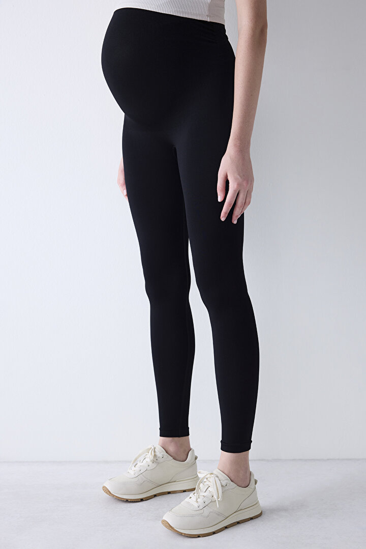 Seamless Black Maternity Legging - 1