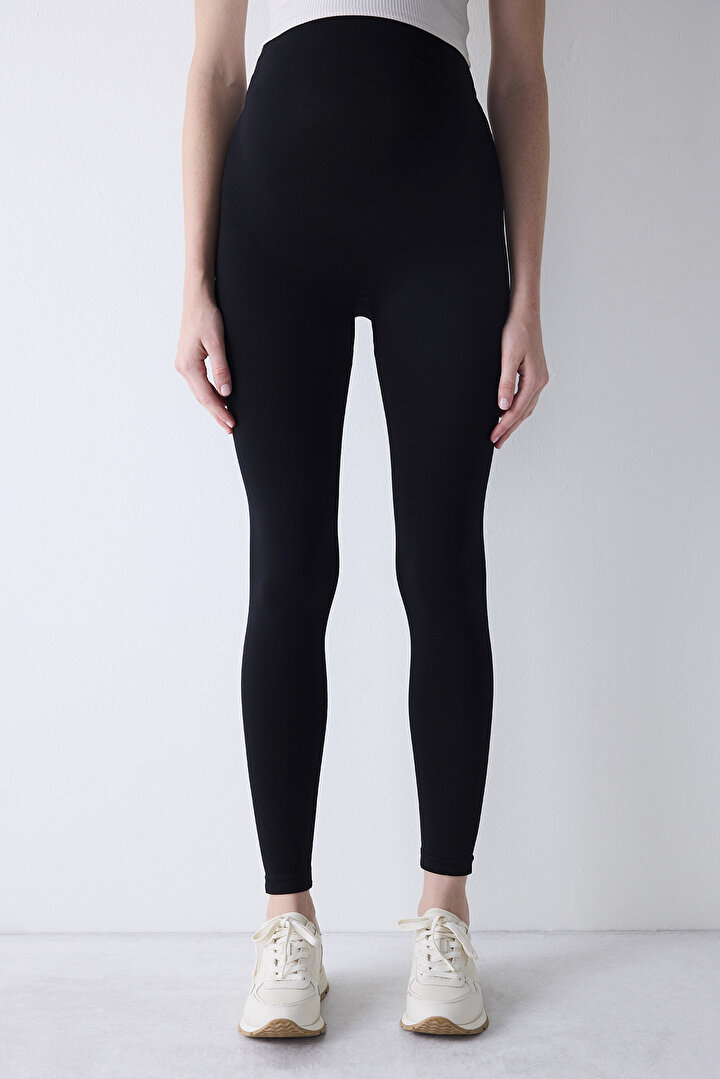 Seamless Black Maternity Legging - 2