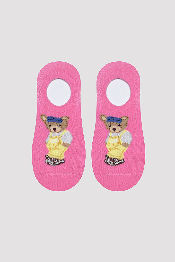 Bear Pembe-Sarı 3lü Sneaker Çorabı - 2
