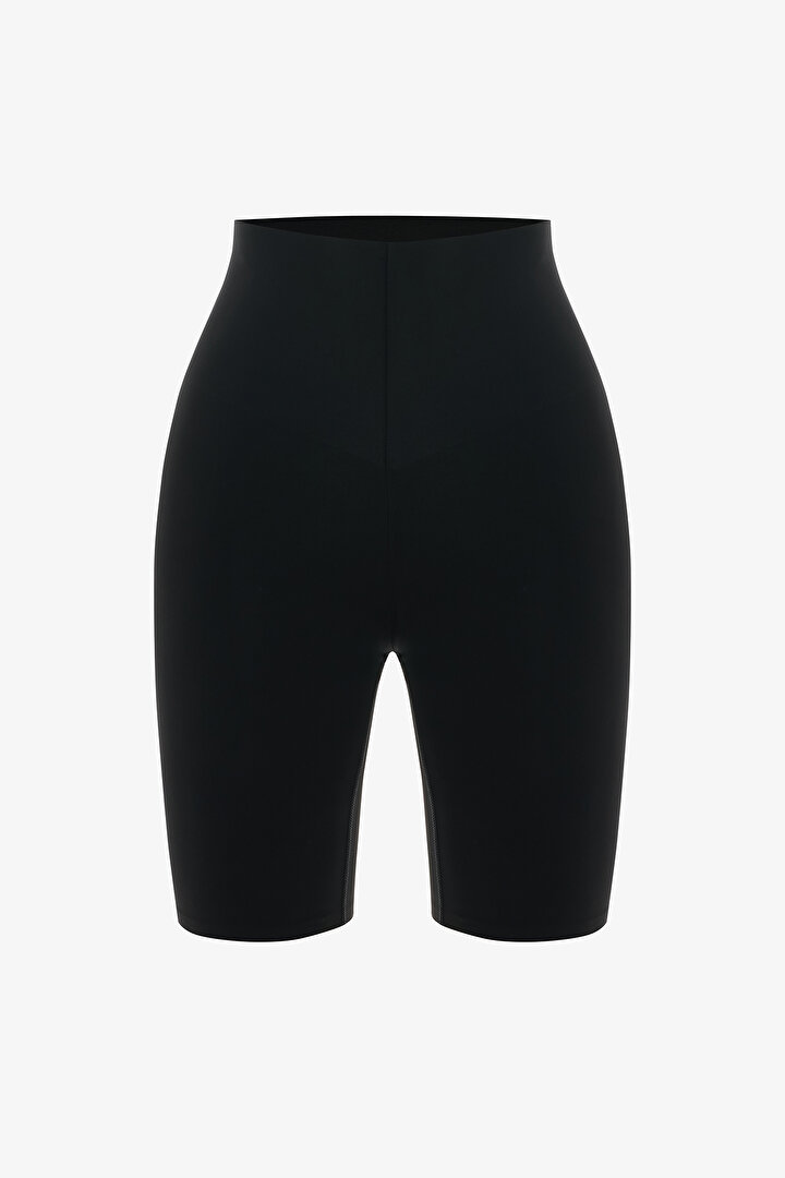 Siyah Contour Biker Tayt - 2