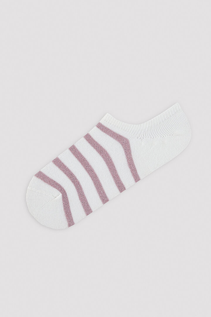 Parlak Çizgili 2li Sneaker Çorabı - 2