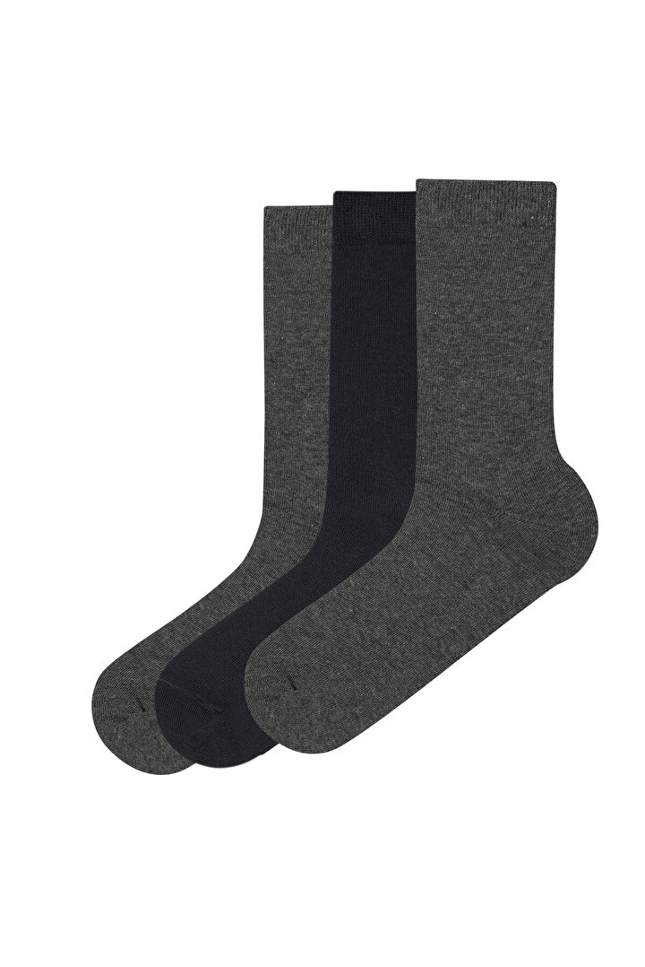Erkek Basic 3Lü Soket Çorap - 1