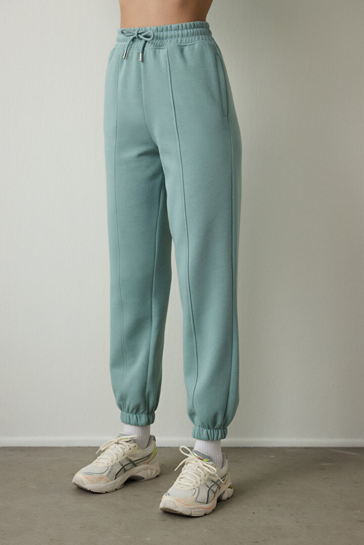 Mint Çift Dikişli Oversize Jogger Eşofman Altı - 1