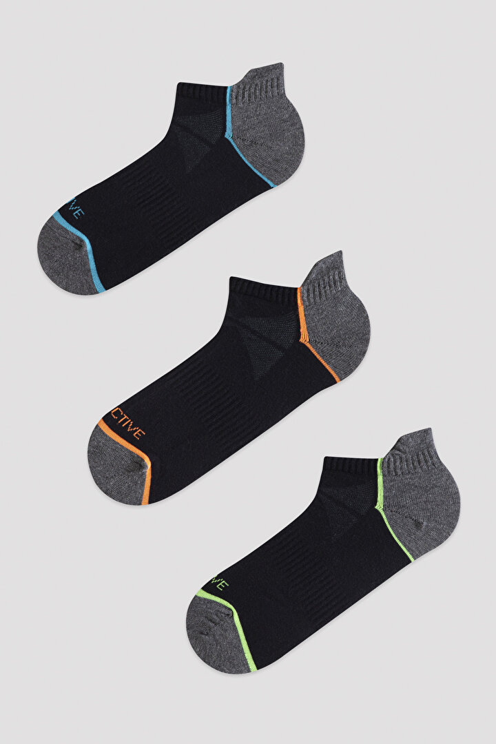 Black E. Colourful 2in1 Liner Socks - 1